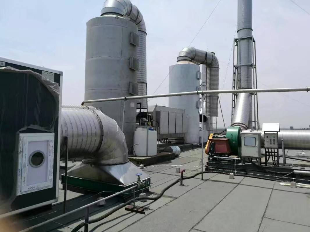 有機廢氣處理原理采用離心風機引進洗滌塔處理設備